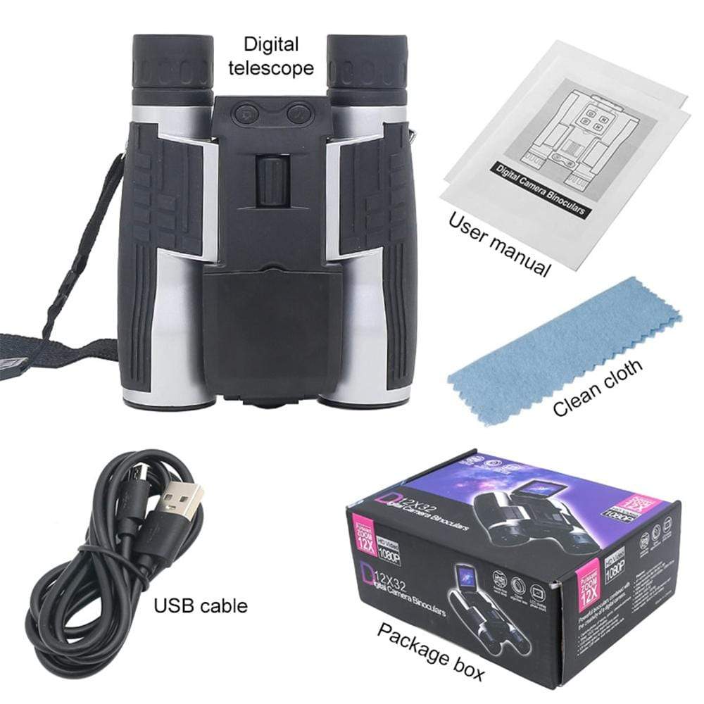 Stealth Night Ops Digital Binoculars HD Video Camera Mini Screen Telescope