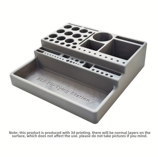 360° Rotating Fly Tying Station Organizer Box