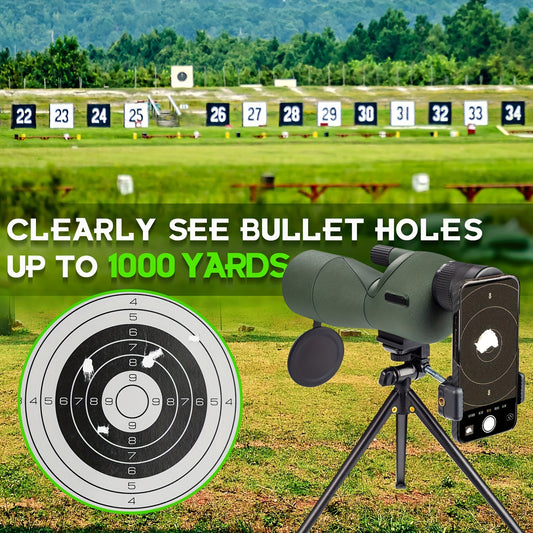 25-75x60 Spotting Scope with Tripod & Smartphone Adapter
