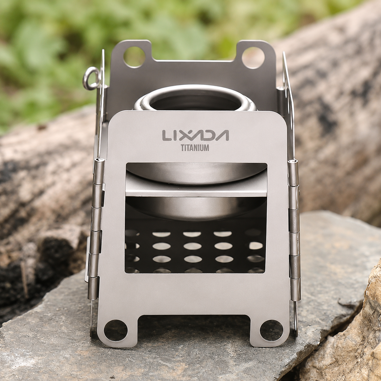 Lightweight Titanium Camping Wood Stove