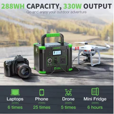 EBL 300W Portable Power Station Solar Generator