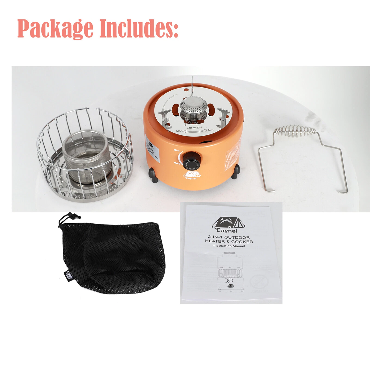 2-in-1 Portable Propane Heater & Stove