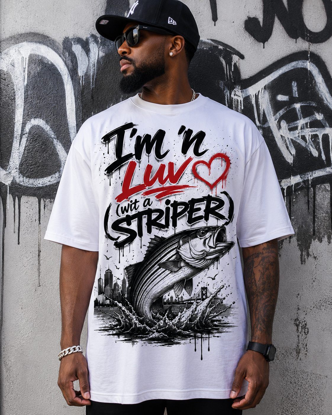 Prime Catches - I'm 'N Luv (Wit A Striper) Tall Tee