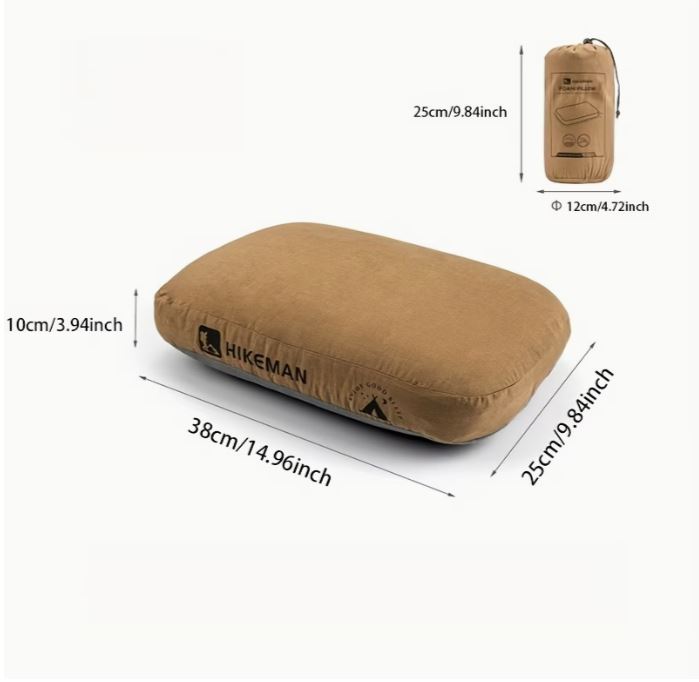 Portable Memory Foam Camping Pillow - Outdoor Travel Neck Support