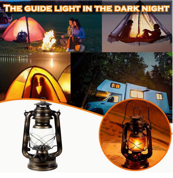 Vintage Iron Kerosene Lantern – Outdoor Camping & Home Decor Light