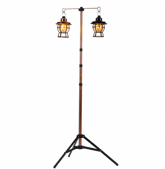 Portable Telescopic Camping Light Stand with Adjustable Tripod