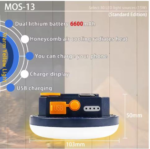 9900MAH LED Rechargeable Camping Light
