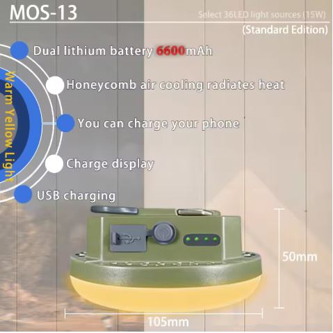 9900MAH LED Rechargeable Camping Light
