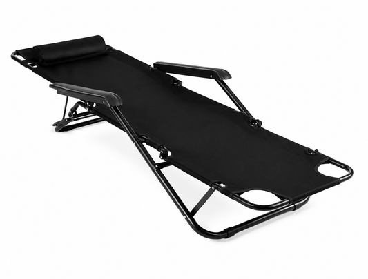 Portable 2-in-1 Reclining Camp Chair Bed