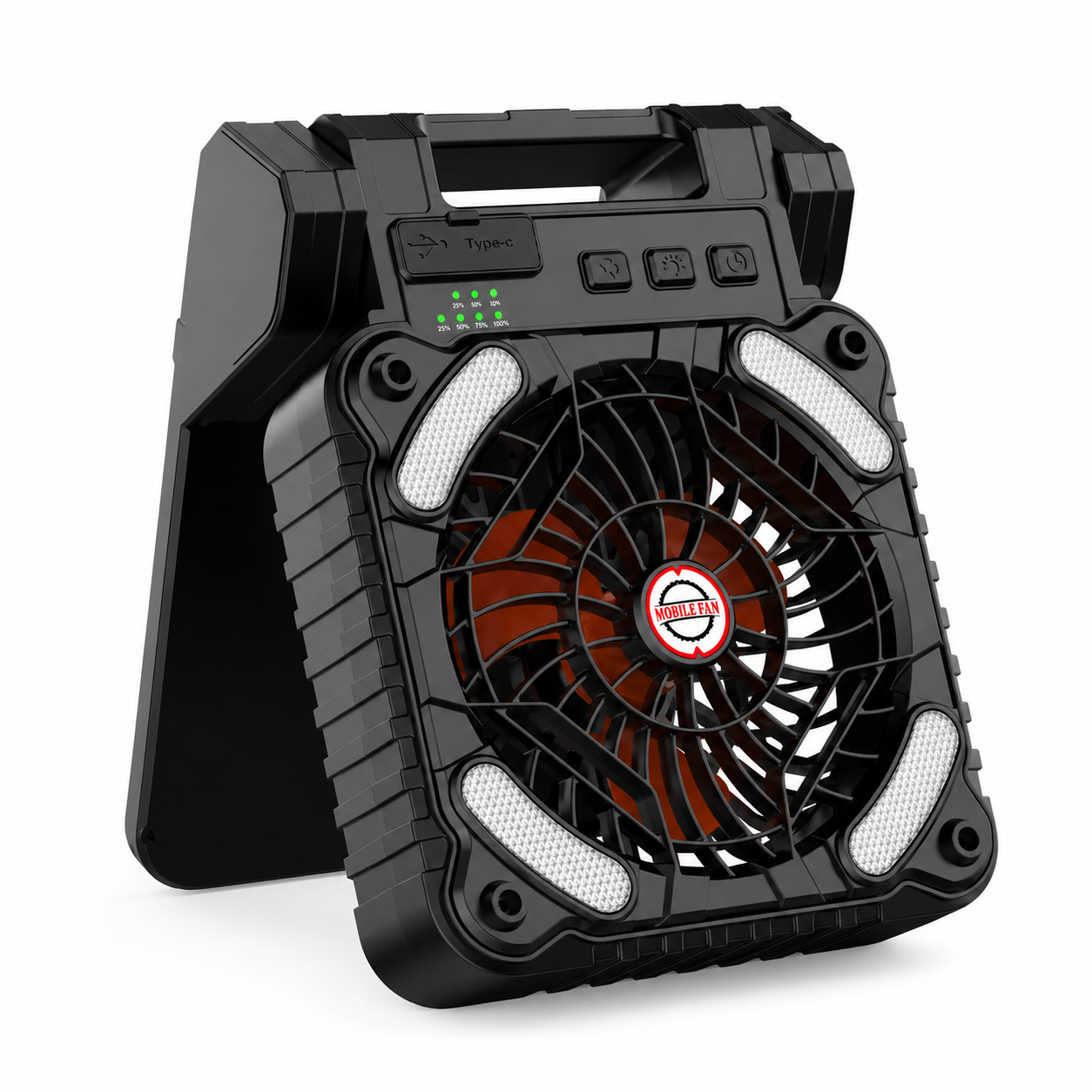 Portable Camping Battery Fan with Solar Panel