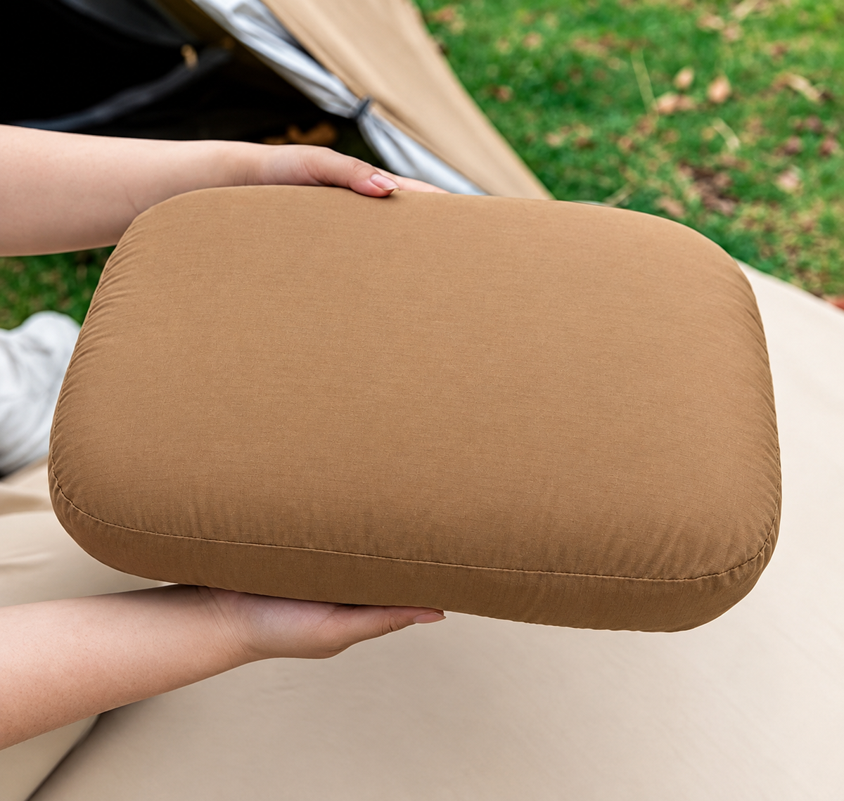 Portable Memory Foam Camping Pillow - Outdoor Travel Neck Support