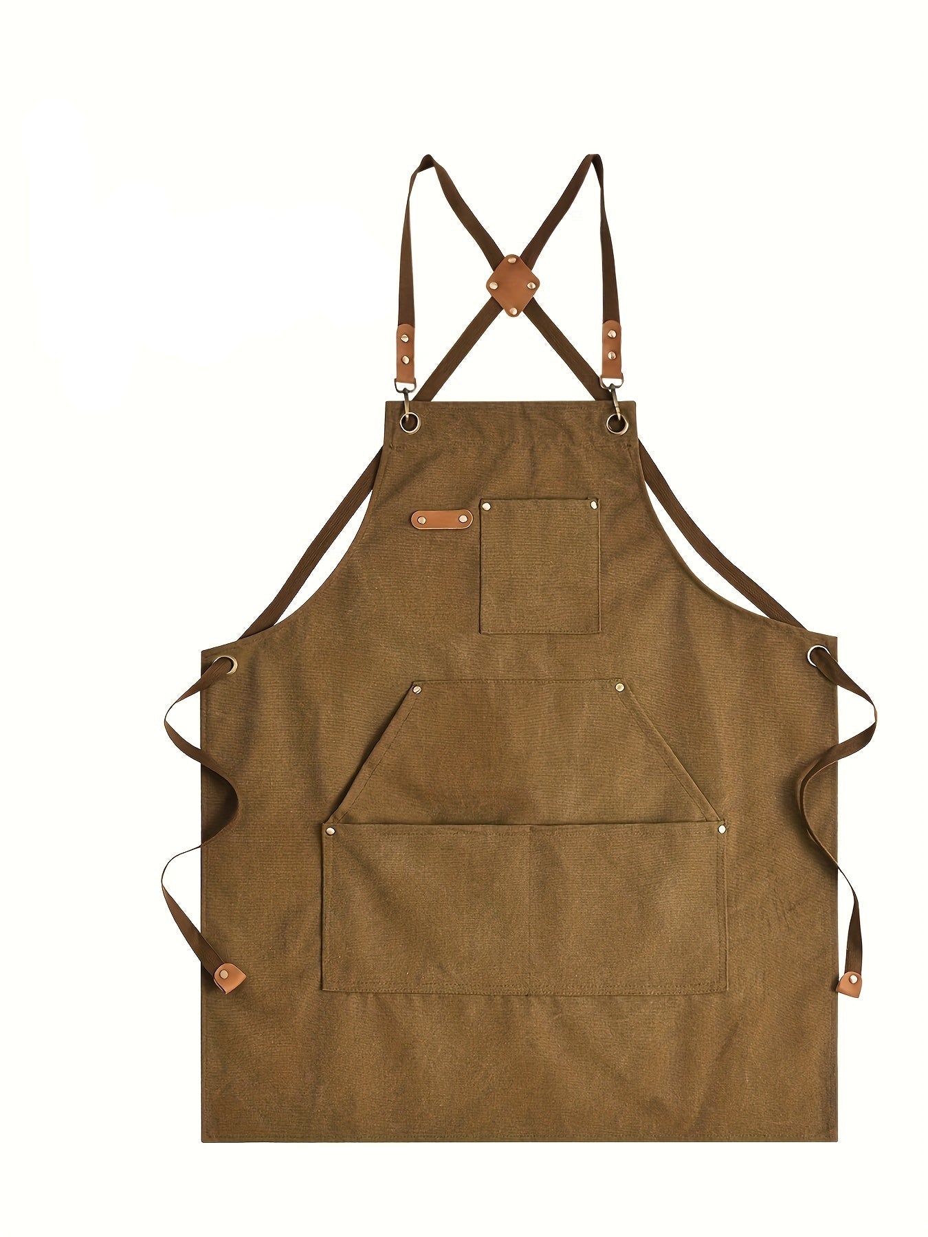 Heavy-Duty Canvas Work Apron — 16oz Cross-Back