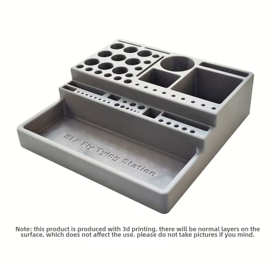 360° Rotating Fly Tying Station Organizer Box