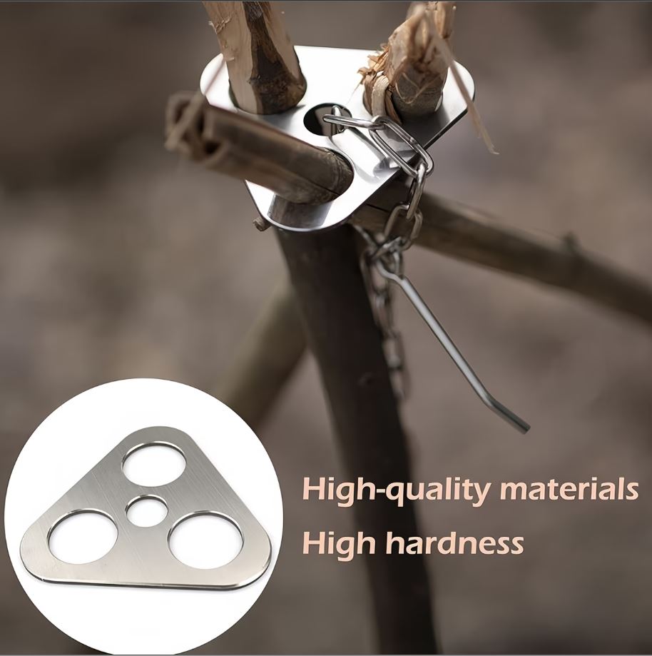 Portable Stainless Steel Camping Tripod for Hanging Pots – Outdoor Campfire Cooking Stand for BBQ & Hiking