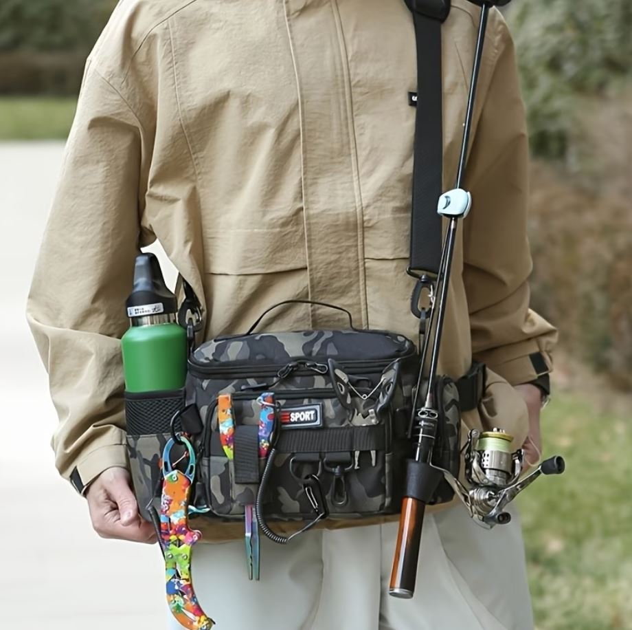 Multi-Functional Fishing Waist Bag - Large Capacity Tackle Organizer