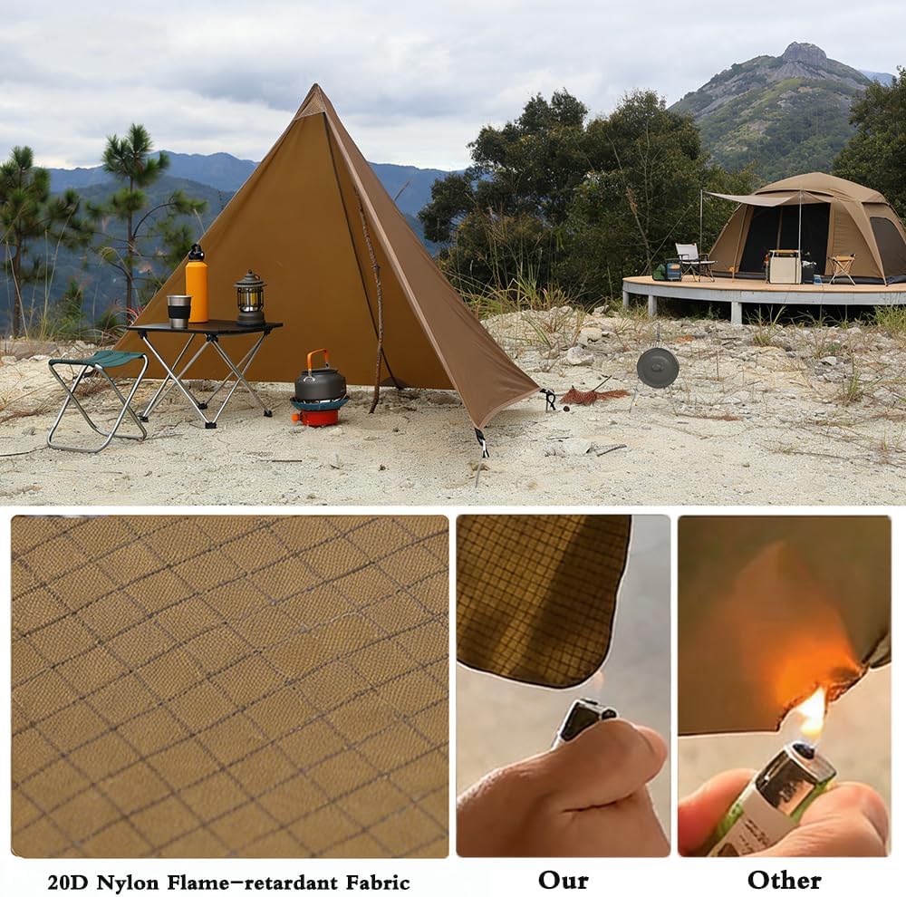 Lightweight Camping Stove Windscreen - Foldable Flame Retardant Windbreaker