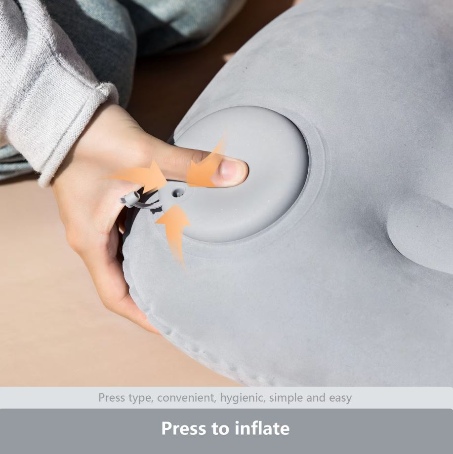 Camping Inflatable Pillow with Built-in Air Pump