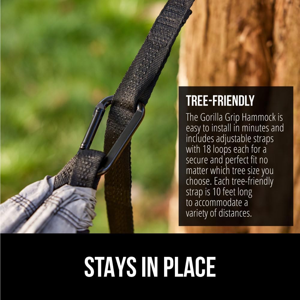 Durable Camping Hammock with Heavy-Duty Tree Straps