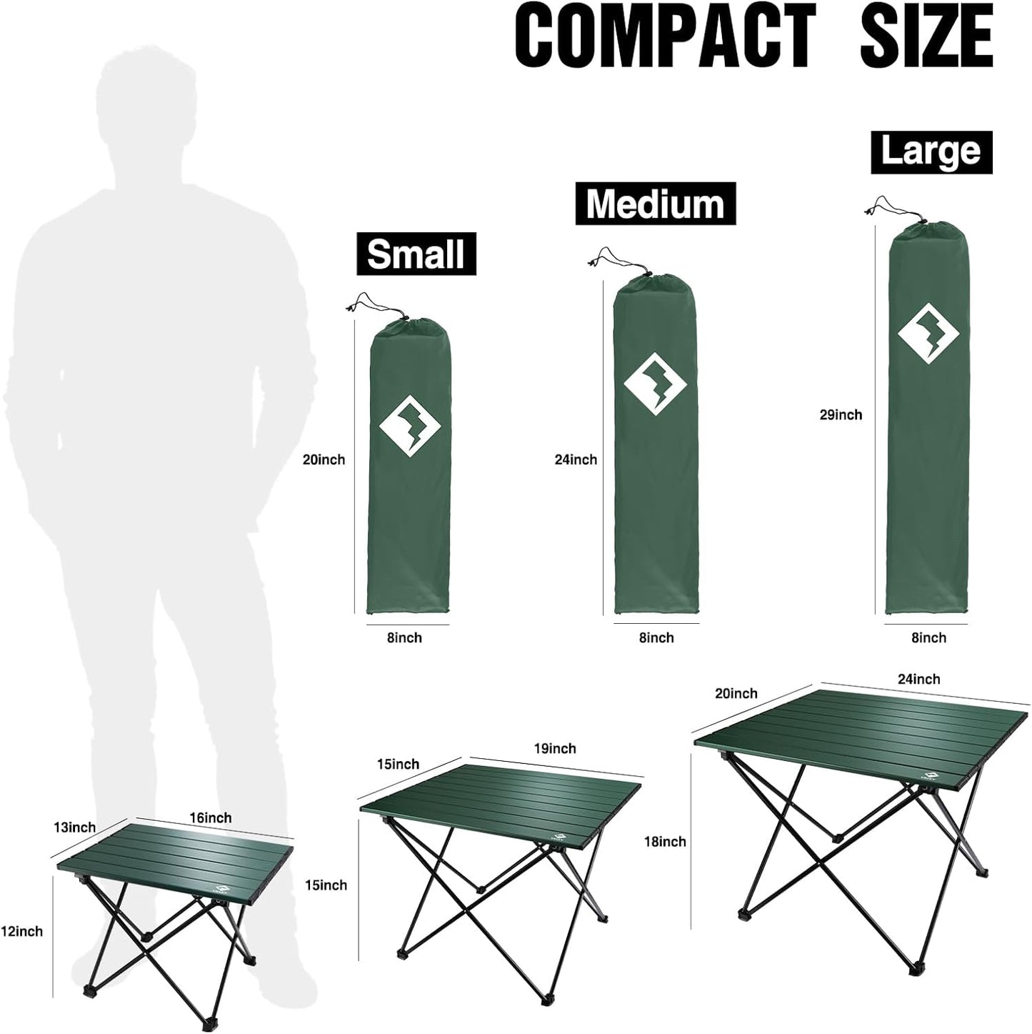 Ultralight Folding Camping Table with Carry Bag