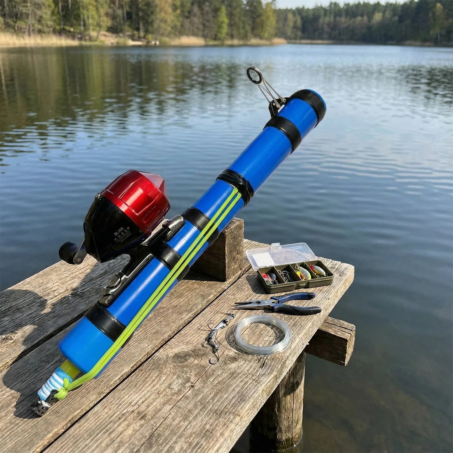 Compact Fishing Casting Rod - Extendable Portable Bait Caster