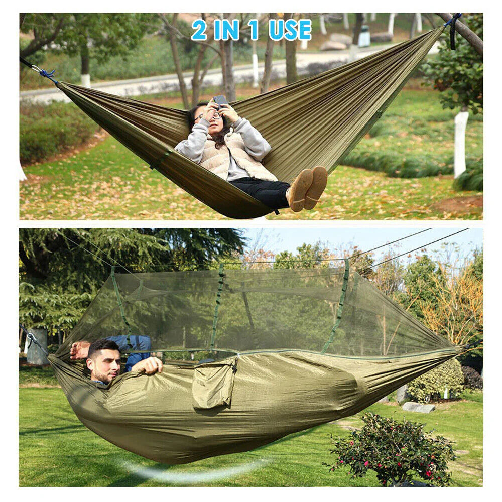 Camping Hammock Kit with Mosquito Net, Underquilt & Rainfly