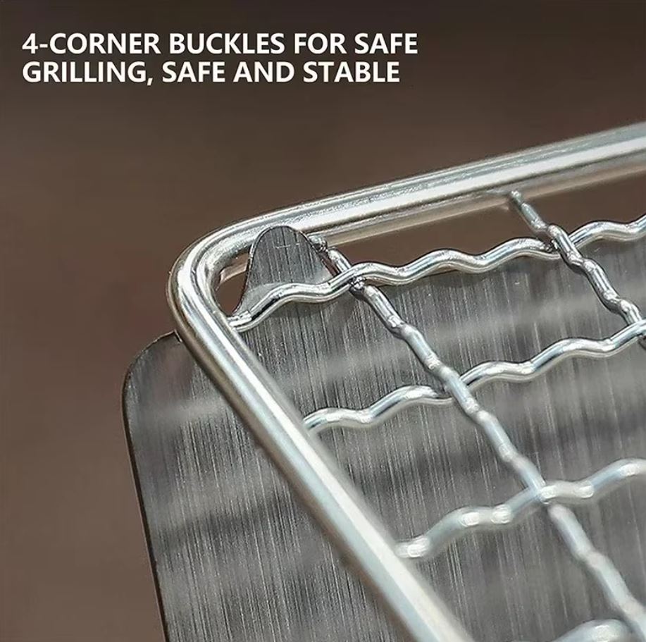 Portable Folding Stainless Steel BBQ Grill