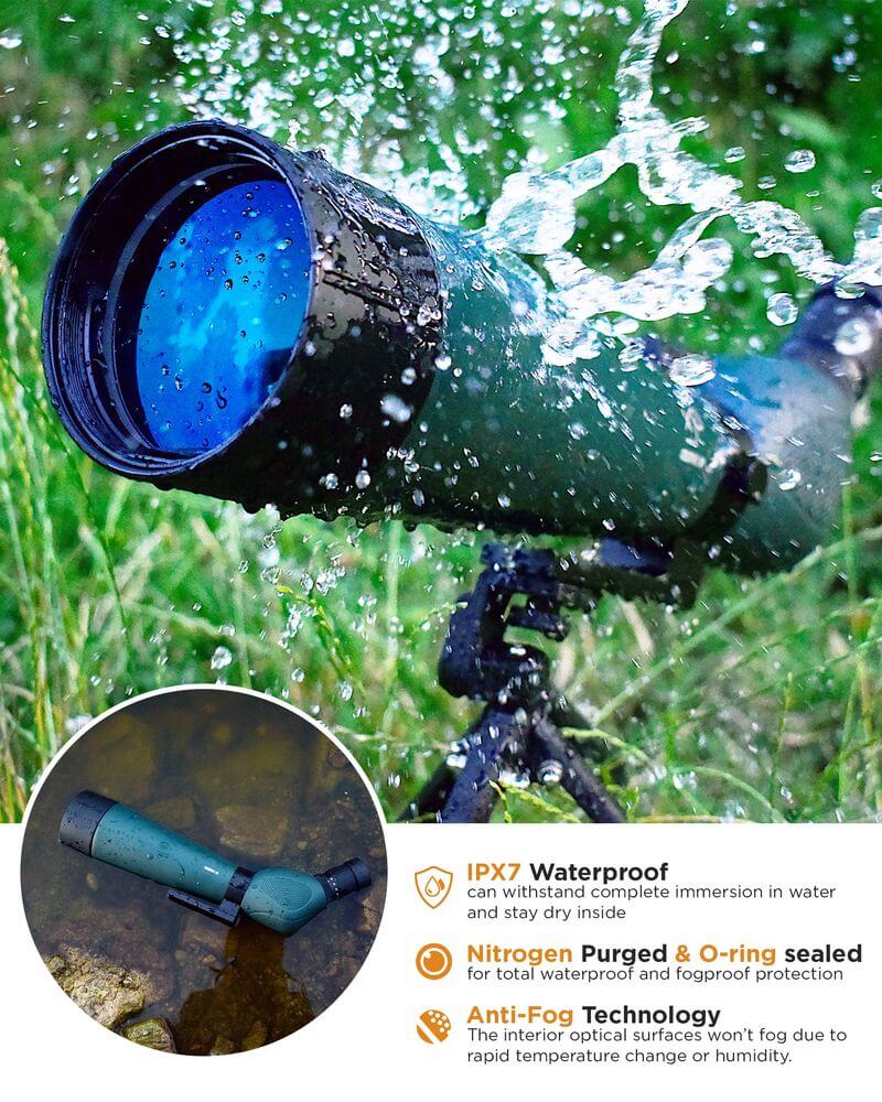 Stealth Night Ops-  HD Spotting Scope 20-60x80mm + Tripod