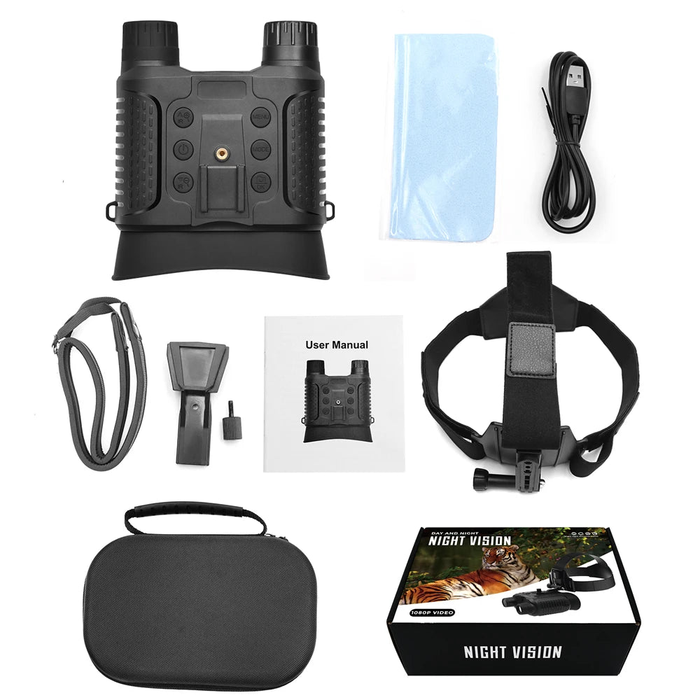 Stealth Night Ops NV8160 Helmet-Mount Night Vision Binoculars - 8x Digital Zoom