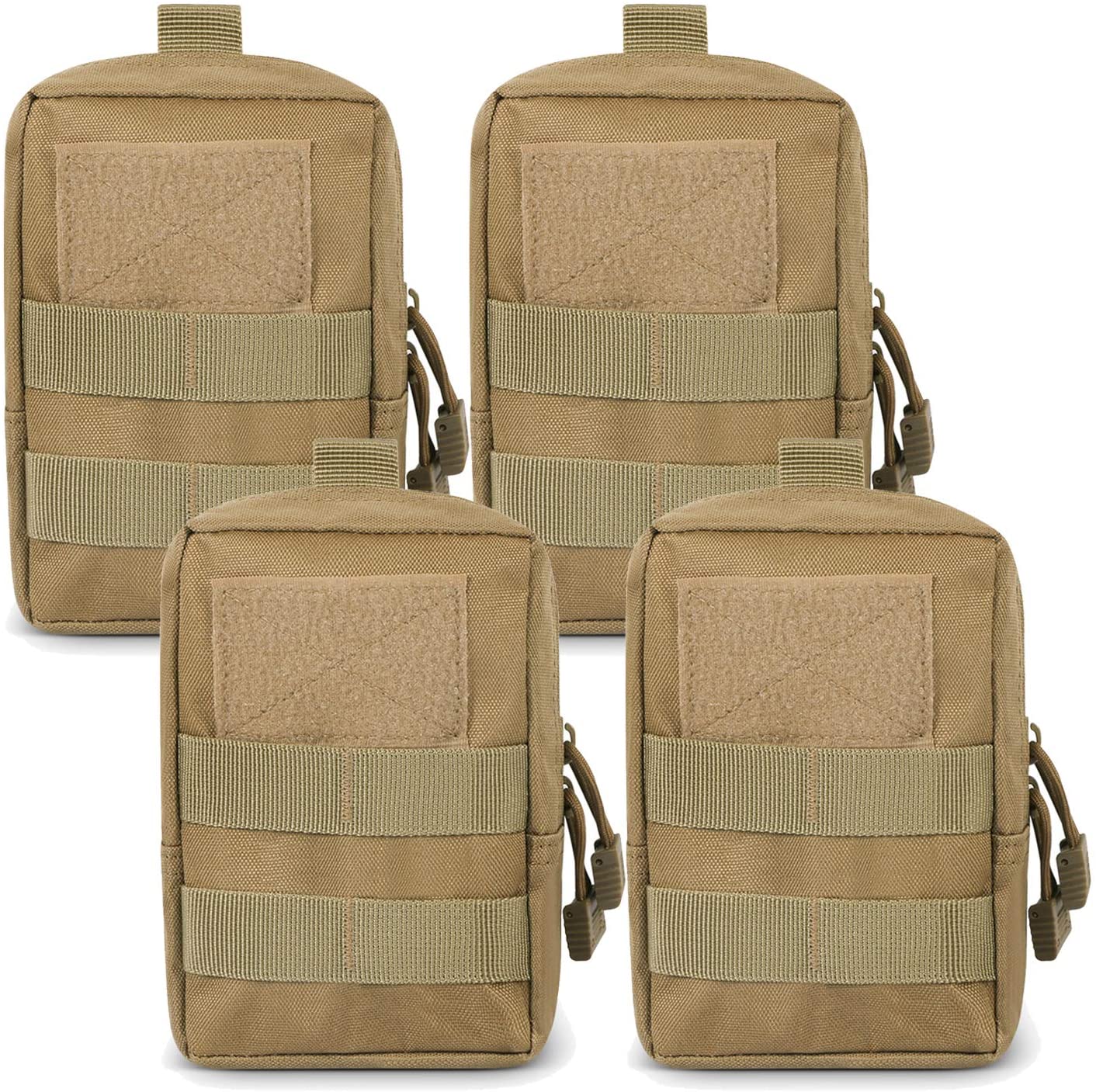 Tactical MOLLE Utility Pouch Set (4-Pack)