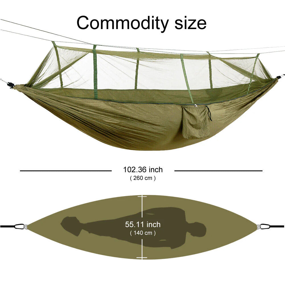 Camping Hammock Kit with Mosquito Net, Underquilt & Rainfly