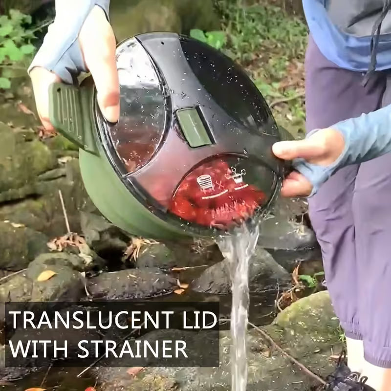 Collapsible Camping Cook Pot - Portable Cookware for Outdoor Hiking