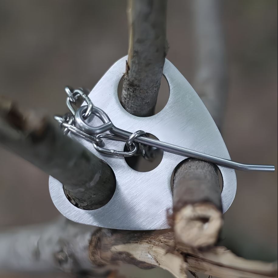 Portable Stainless Steel Camping Tripod for Hanging Pots – Outdoor Campfire Cooking Stand for BBQ & Hiking