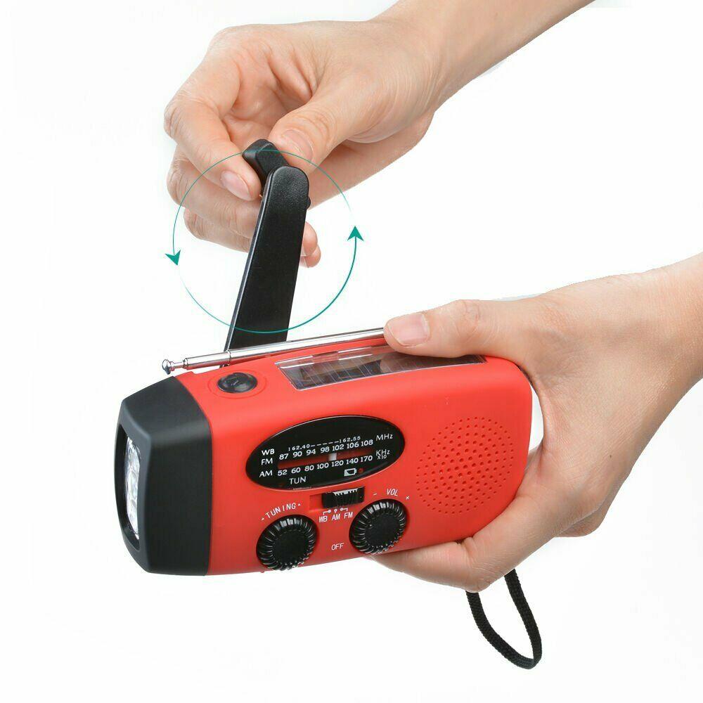 Emergency Solar Hand Crank Weather Radio with Flash Light