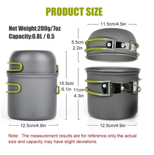 Portable Camping Cookware Set