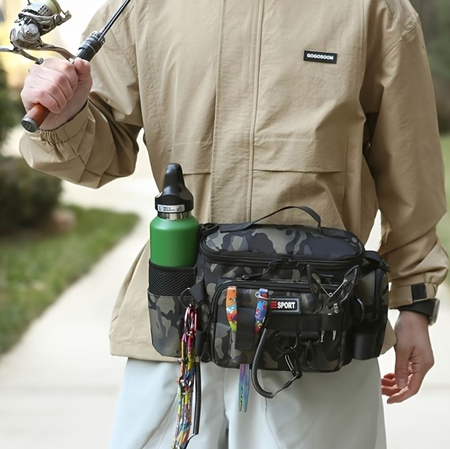 Multi-Functional Fishing Waist Bag - Large Capacity Tackle Organizer