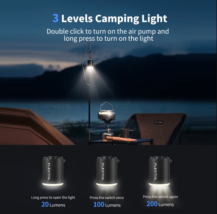 Portable Air Pump & Camping Light