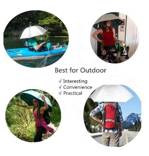 Hands-Free Outdoor Umbrella Hat