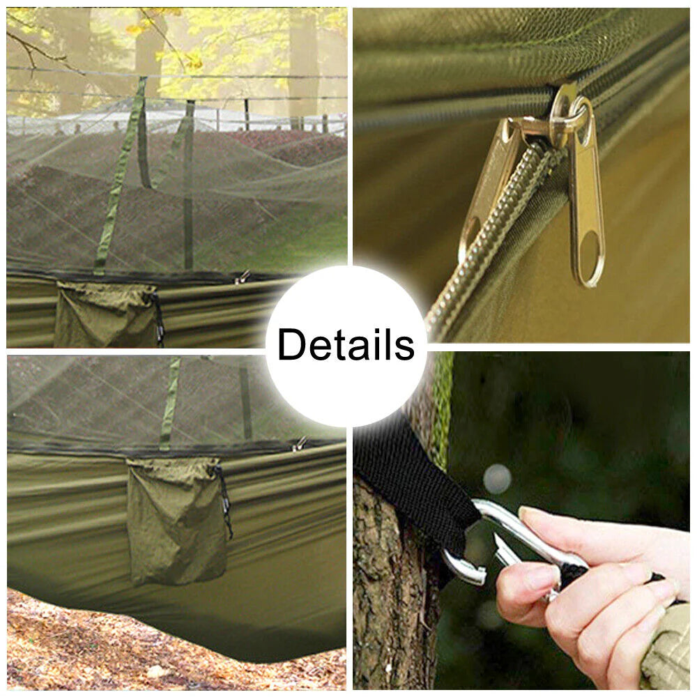 Camping Hammock Kit with Mosquito Net, Underquilt & Rainfly