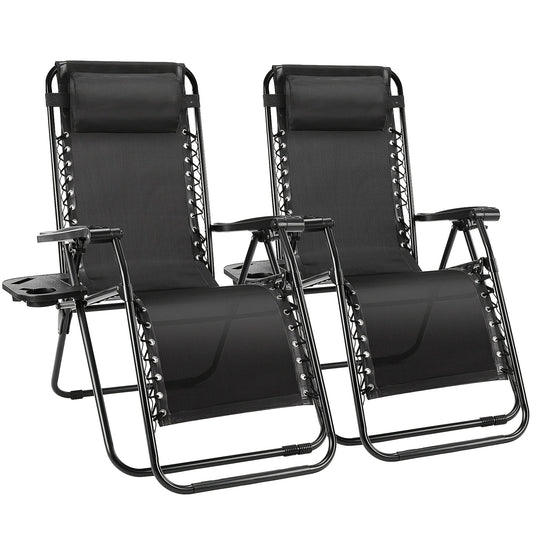 2-Pack Zero Gravity Recliner Lounge Chair
