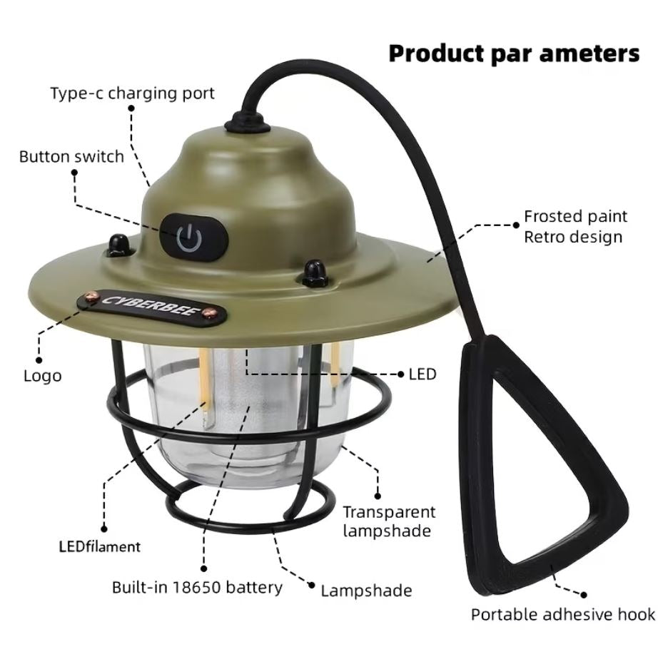 Vintage LED Camping Lantern