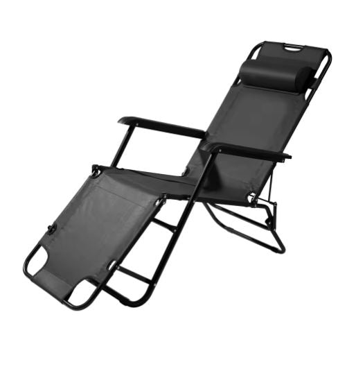 Portable 2-in-1 Reclining Camp Chair Bed
