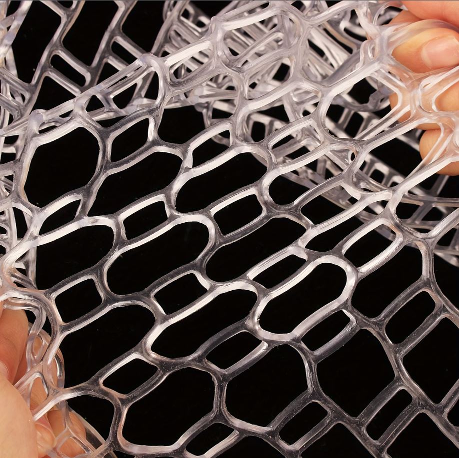 22-Inch Wooden Fly Fishing Net with Rubber Mesh