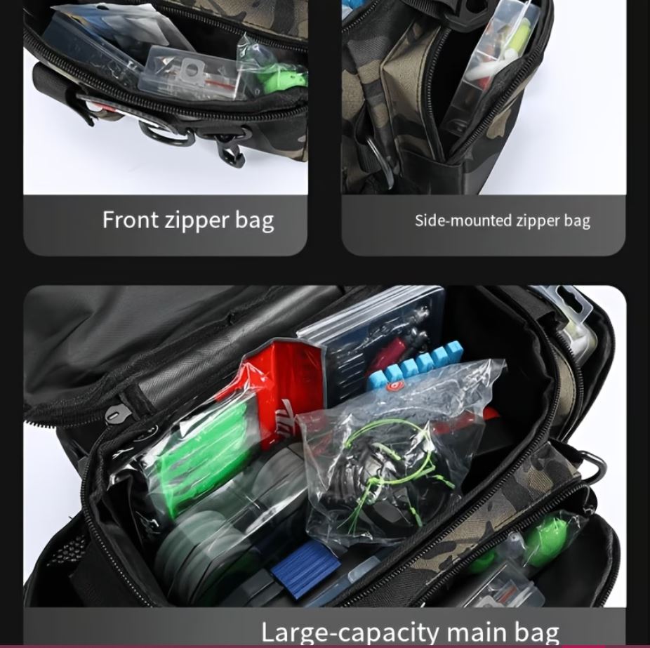 Multi-Functional Fishing Waist Bag - Large Capacity Tackle Organizer