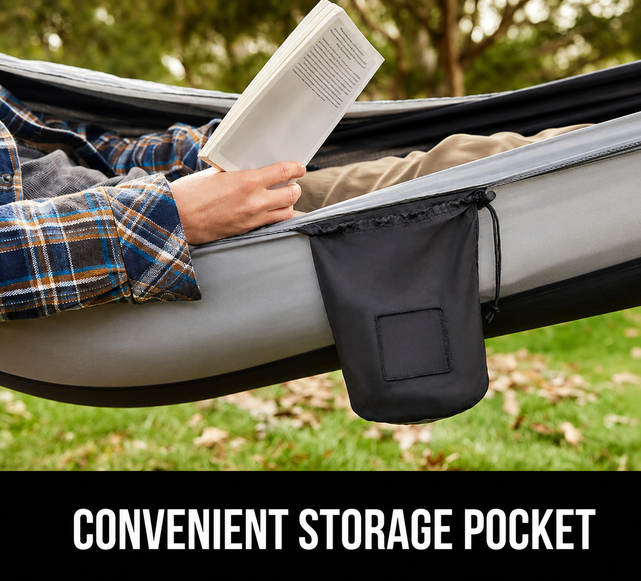 Durable Camping Hammock with Heavy-Duty Tree Straps