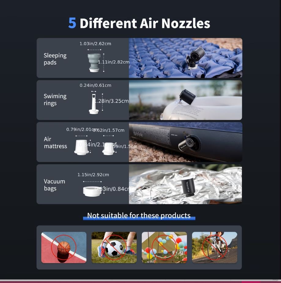 Portable Air Pump & Camping Light