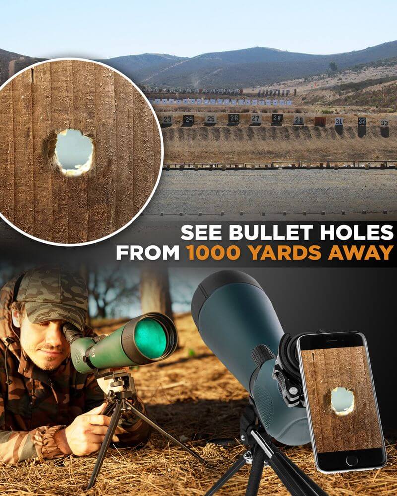 Stealth Night Ops-  HD Spotting Scope 20-60x80mm + Tripod