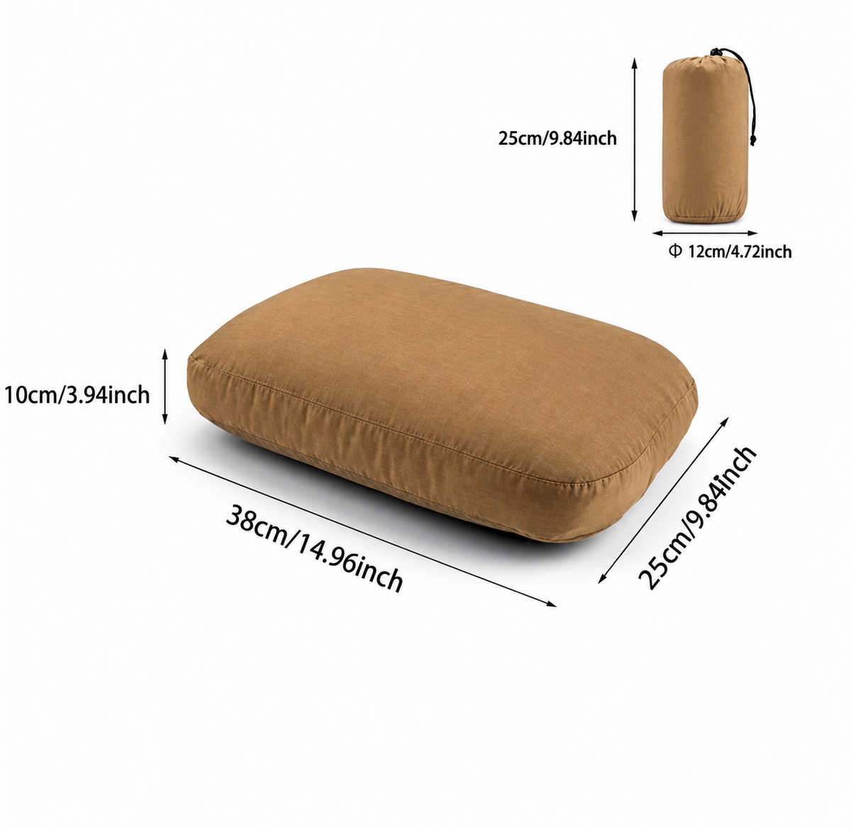 Portable Memory Foam Camping Pillow - Outdoor Travel Neck Support