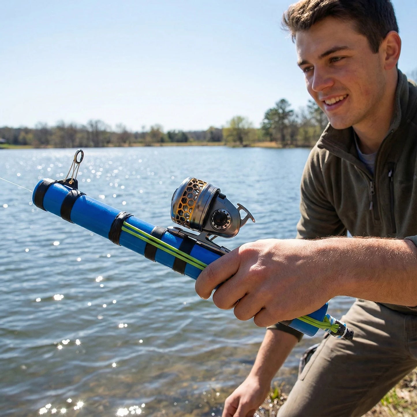 Compact Fishing Casting Rod - Extendable Portable Bait Caster
