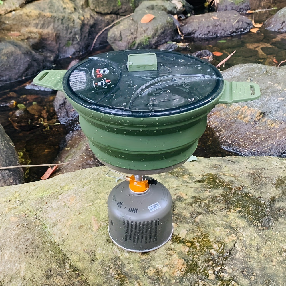 Collapsible Camping Cook Pot - Portable Cookware for Outdoor Hiking