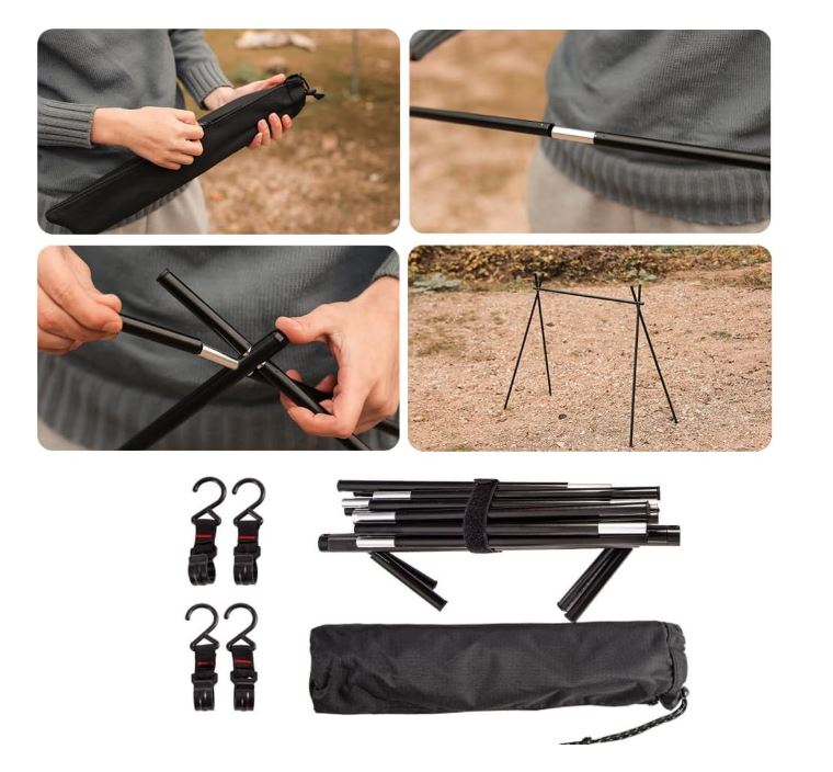 Foldable Tripod Camping Hanging Rack